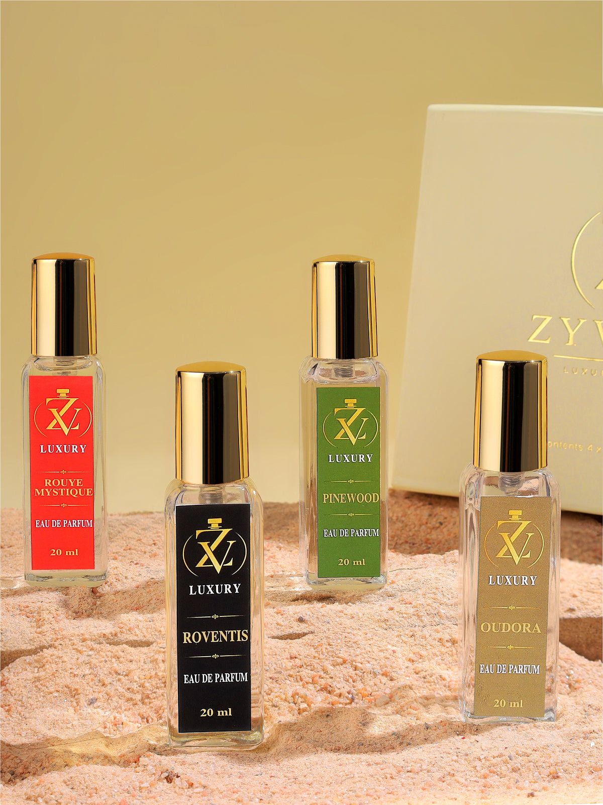 ZYVIQUE Unisex Perfume Gift Set — 4 × 20 ml